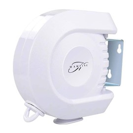 Hampine Retractable Strong Washing Line, Clothes Line, Retractable Washing Line-15m(50ft) total used as Retractable Washing Line, and Airer Indoor and Outdoor.