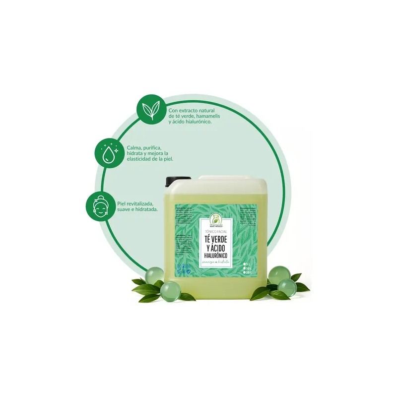 Tónico Facial De Té Verde & Ácido Hialurónico 5 Lts