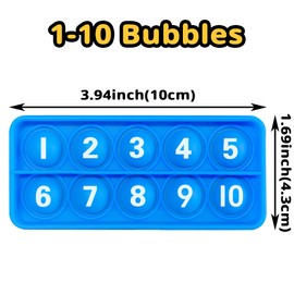 Popokeegoo Ten Frame Interactive Pop Sensory Bubble Poppers - Push Counting Pop Fidget Toy - Set of 6 - Engage, Learn, and Play!