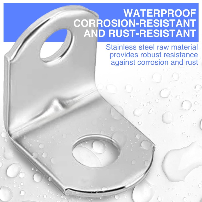 Asheyya 30 Pcs L Shaped Small Shelf Brackets for Wood,