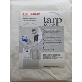 Kotap FR-1520 Fire-Retardant Tarp for Construction Job Sites Requiring Tarpaulin, 15 x 20-Foot, White
