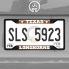 FANMATS 31284 Texas Longhorns Metal License Plate Frame Black Finish