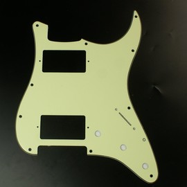 Custom Strat HH Layout Style Guitar Pickguard,3ply Vintage Mint Green