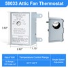 Attic Fan Thermostat Control for Power Attic Ventilators and Exhaust