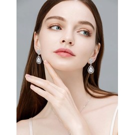 Bridal Wedding Earrings for Women Bridesmaid Jewelry Set for Wedding Prom Earrings Tear Drop Earrings Jewelry for Bridal Bridesmaid (Bridal Wedding Earrings)