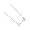 Tiny Horizontal Arrow Necklace, New Direction (Silver Tone) Miss Fit
