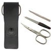 Tenartis 3-Piece Manicure Case with Nail Scissors, Nail File &