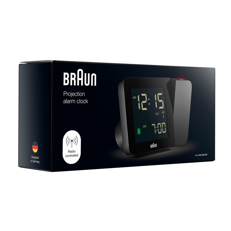 Braun Digital Radio Projection Alarm Clock for Central European Time