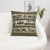 Bayeux Tapestry Throw Pillow Covers 18"X18" Cozy Velvet Square Throw