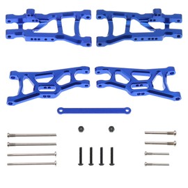 Treehobby Aluminum Front & Rear Suspension A-Arms Set and Tie Bar Compatible with 1/10 Traxxas Slash 2WD RC Car Upgrades Parts,Replace 2555 3631 2532(Blue)