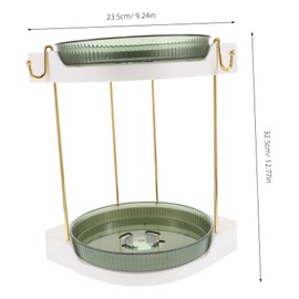 MAGICLULU Corner Rotating Vanity Organizer Spinning Multi-Layer Storage Shelf for Makeup Skincare Cosmetics Easy to Clean and Stylish Design for Bathroom Countertop