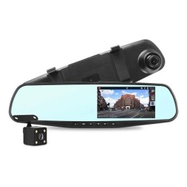 Camara Espejo Retrovisor Frente Y Trasera Auto Full Hd Dvr Ele-Gate