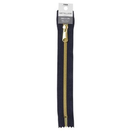 YKK Metallic Fastener, Gold, 7.9 inches (20 cm), #058, Navy Blue, 2.0 inches (5 CMG-20BL