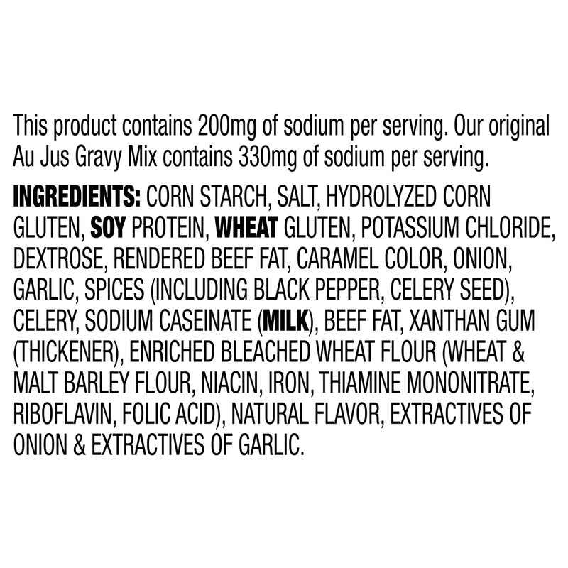 McCormick 30% Less Sodium Au Jus Gravy Mix, 1 oz
