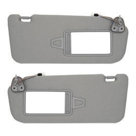 CRAZYPARTS Driver & Passenger Side Sun Visor Compatible with Hyundai Santa Fe 2006-2009 Sun Shade with Light Replacement 852100W610J4 852200W610J4 Color Gray