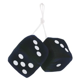 United Pacific C5038K 3" X 3" Classic Fuzzy Dice - Black