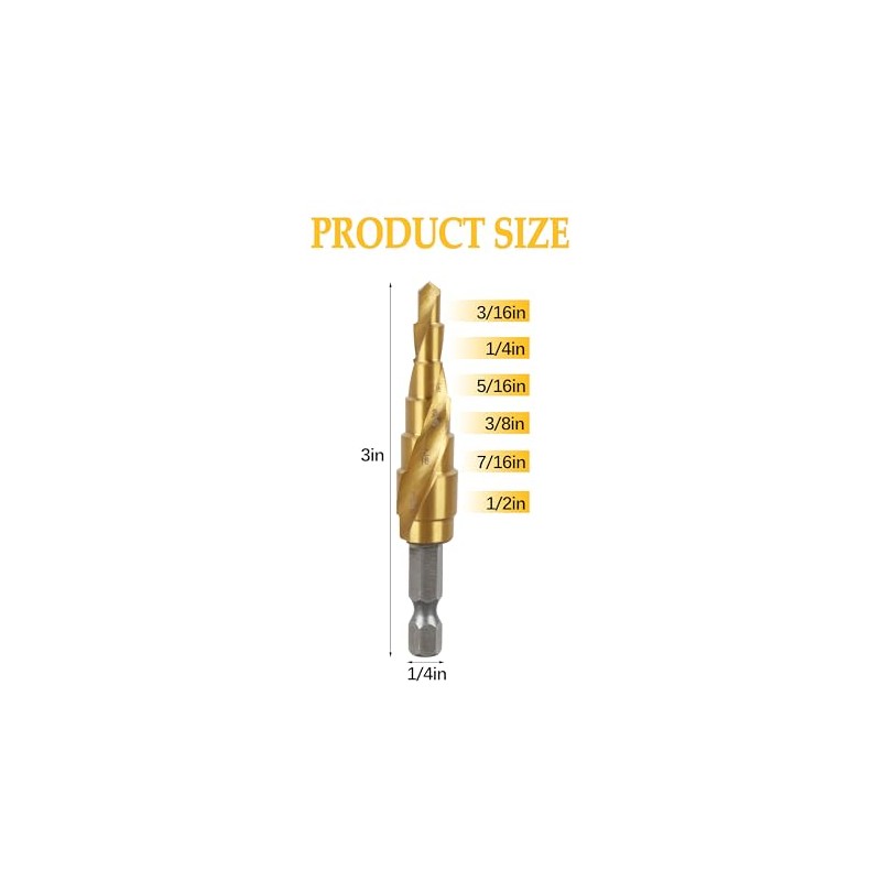 DWA1784IR for DEWALT Step Drill Bit, Step Drill Bit for