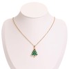 Xeyai Gold Plated Christmas Pendant Necklace for Women Trendy,CZ Christmas