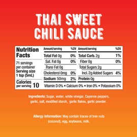 Melinda’s Thai Sweet Chili - Sweet and Mild Asian Chili Sauce Made with Whole Fresh Ingredients - Gourmet Hot & Dipping Sauce - Keto Friendly - 12oz, 1 Pack