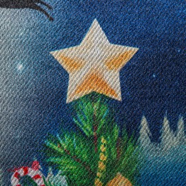 Evergreen Santa's Sleigh on Christmas Garden Lustre Flag