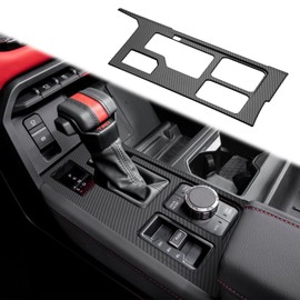 INTGET Gear Shift Panel Cover for 2022 2023 2024 2025 Toyota Tundra Accessories Carbon Fiber Center Console Gear Frame Cover for Toyota Sequoia Accessories 2025 (Gear Shift Panel)