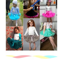 YLLSOPHAN Extra Fluffy Tutu Skirt Birthday Disco Party Ballet Dance Performance Multi Layers Tulle Newborn to Teenage (UK, Age, 3 Years, 4 Years, Regular, White)