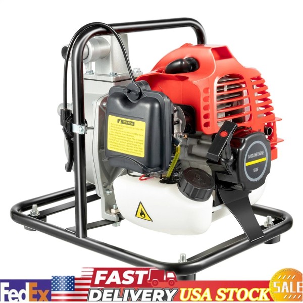 Unbranded Water Pump 2-stroke 10m3/h 2HP 1" Gas Powered Semi-Trash