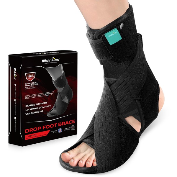Welnove AFO Foot Drop Brace – Lightweight Support for Walking,