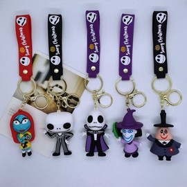 New Character Figure Keychain for Halloween Christmas Eve Bag Car LF1415 One Size / Option 01 5ea