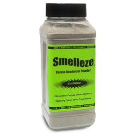 SMELLEZE Natural Corpse Odor Absorbent & Deodorizer Powder - Deodorizes Homes, Morgues, Funeral Homes, Hospitals, Nursing Homes, Ambulances, Body Bags & Furniture, 2 lb. Powder