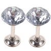 GRIRIW 2pcs Elegant Silver Diamond Curtain Tiebacks Drapery Hooks for