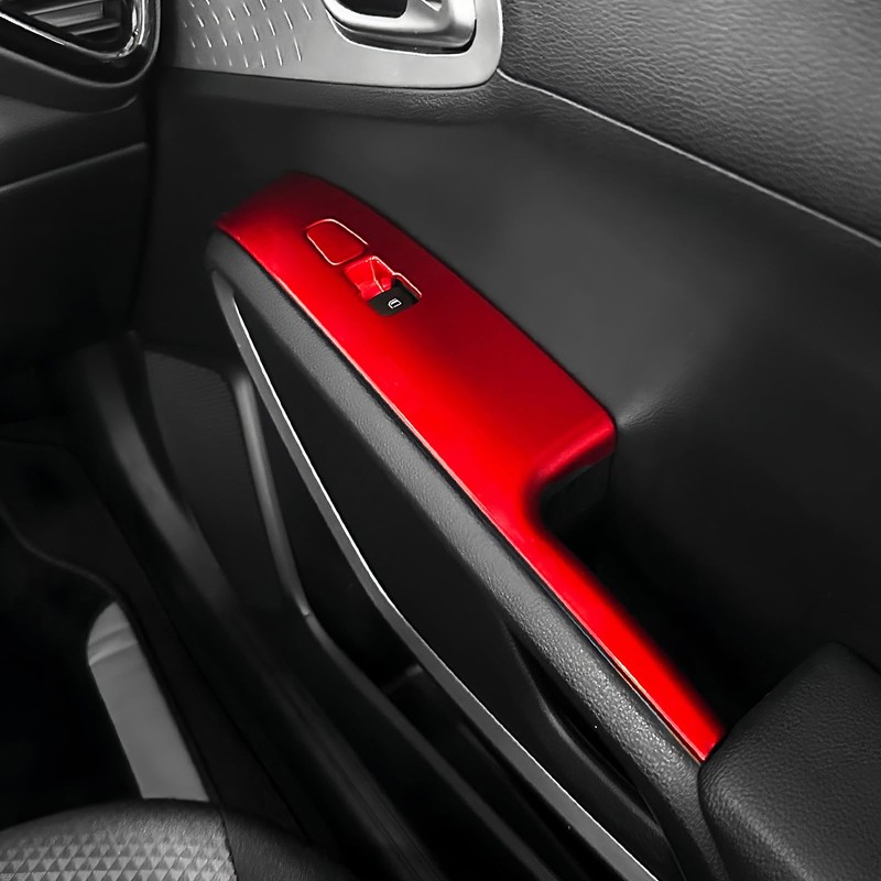 JUIVEEL Car Window Switch Panel Cover,Side Door Glass Lock Control