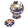 Ball Ashtray with Windproof Lid Retro Dragon Stereoscopic Relief Zinc