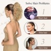 Doxken Claw Clip Ponytail Extension 14 Inch Brown Lightweight Wavy