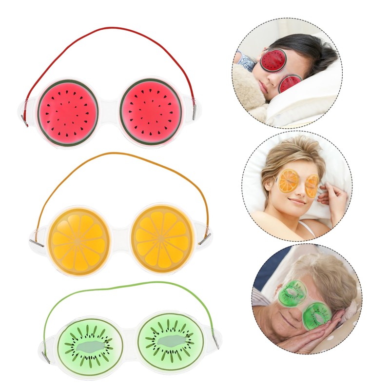 VICASKY 6Pcs Reusable Hot Cold Eye Masks Cartoon Design Blindfolds