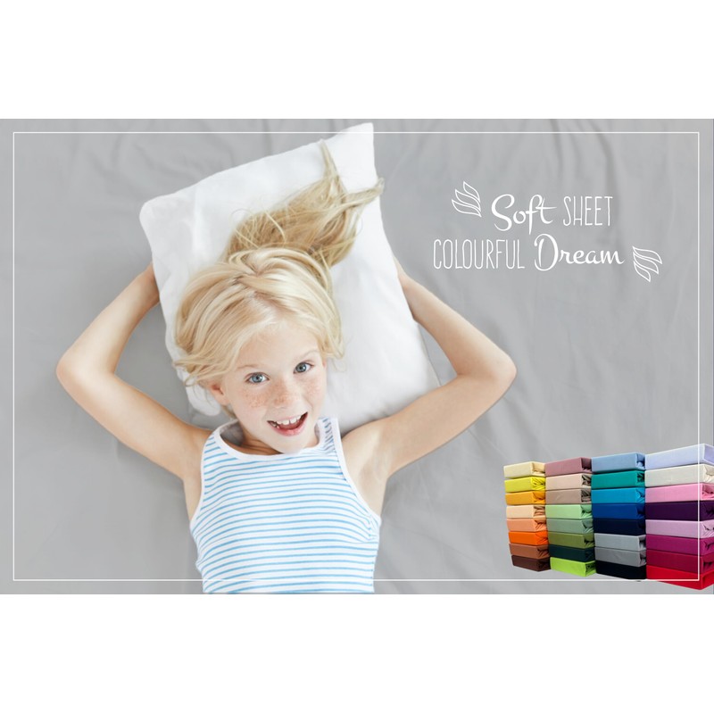 Fitted Sheet 100% Cotton Jersey - 80/200 - 80 x