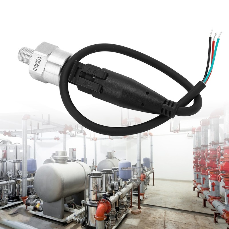 Pressure Transducer 0‑10Mpa Sender Stainless Steel Sensor 1/8in 27NPT Thread