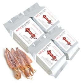 AirFly Real Dried Squid Bait for Crab Snares & Traps, Easy & Powerful Crab Trap Attractant, Ready-to-Use, No Refrigeration. Designed in San Francisco, USA (4 Packs)