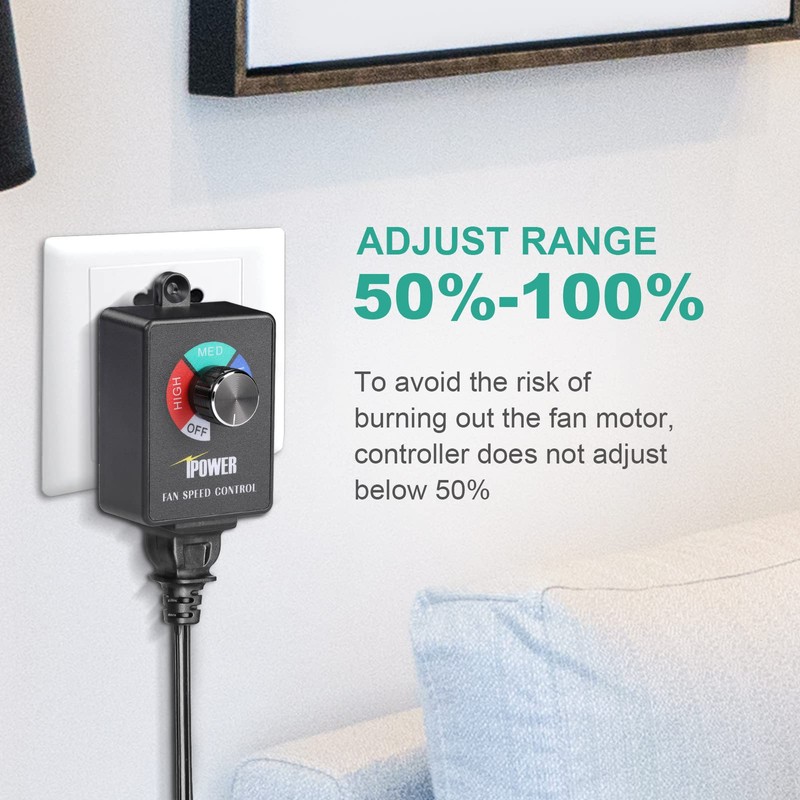 iPower 10 Inch 318 CFM Inline Duct Ventilation Fan Combo,