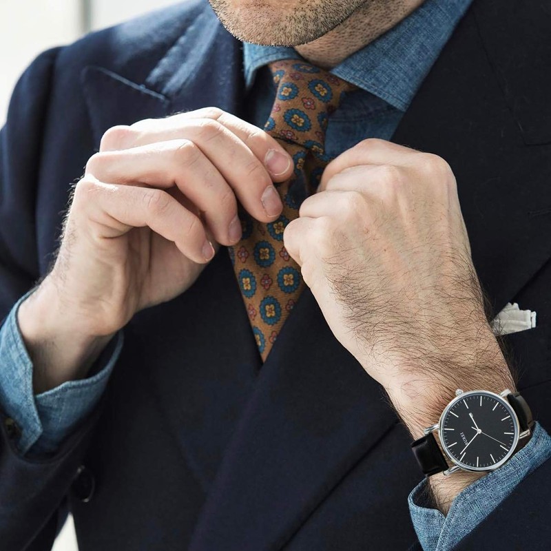 BUREI Stylish Men's Watches Minimalist Ultra Slim Date Large Face