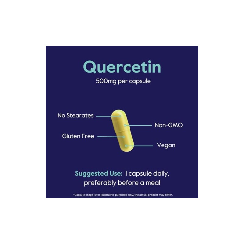 BESTVITE BESTVITE Quercetin 500mg (120 Vegetarian Capsules) - No Stearates