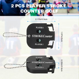 Gulfmew Pack of 2 Clicker Golf Punch Counter Golf Counter Golf Counter Golf Score Counter Mini Square Golf Counter Clicker with Dial Reset Tool Golf Accessories