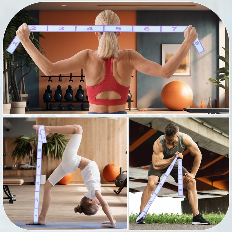 Triitech Gymnastics Stretch Band Kids, Stretching Strap with Loops Resistance