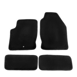 Unbranded Fit For 00-07 Ford Focus Sedan Black Nylon Floor Mats Carpet Front Rear 4PCS Set