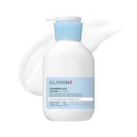 Illiyoon Ceramide Ato Lotion | Lightweight Moisturizer for Dry & Sensitive Skin, Barrier Repair for Face & Body, Mild for Babies, Vegan Certified, Korean Skin Care, 11.83 fl.oz.