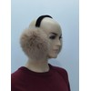 Hima 100% Real Fox Fur Earmuffs (Camel) Made in New