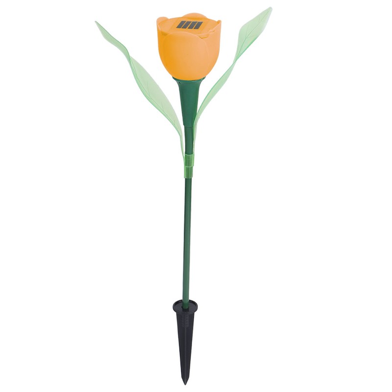 4Pcs Outdoor Solar Power Tulip LED Flower Light Waterproof Garden