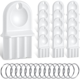 Geelin 15 Pcs Paper Towel Dispenser Key, Fits Most Commercial Toilet Dispensers & Paper Towel Dispensers for Janitors Maintenance Professionals, Universal Replacement (White)