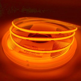 KD-tec 384Led/m 16.4ft COB Flexible LED Strip Light DC12V/24V Bendable Tape (24V, Orange)