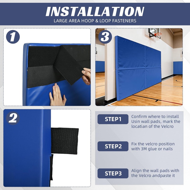 ybaymy 2" Thick Wall Padding, Wall Pads for Gym Basketball